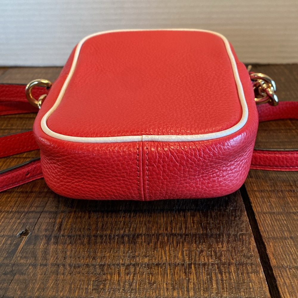 Coach Red Crossbody Bag with Black Trim - Picture 7 of 9